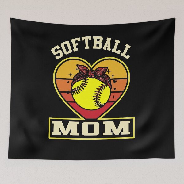 Item preview, Vintage Softball Mom Heart Shirt designed and sold by LashondaGreen89.