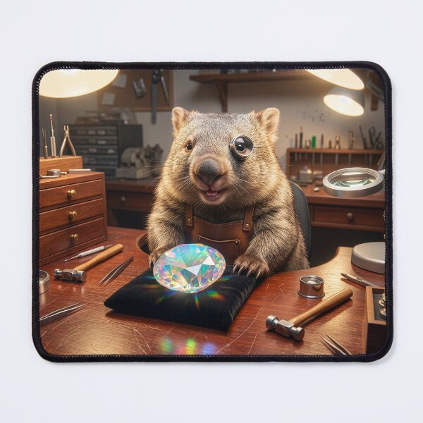 Item preview, Wombat Jeweler Examines Magnificent Opal designed and sold by Tridentulus.