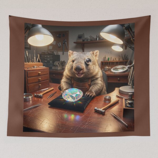 Item preview, Wombat Jeweler Examines Magnificent Opal designed and sold by Tridentulus.
