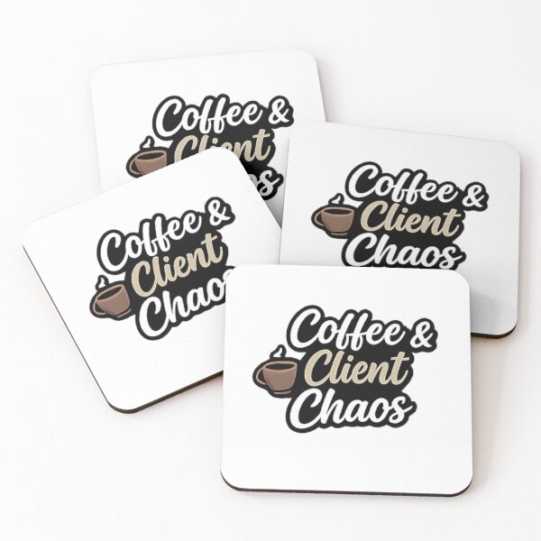 Item preview, Coffee and Client Chaos Funny Freelancer Quote designed and sold by Artbysarmina.