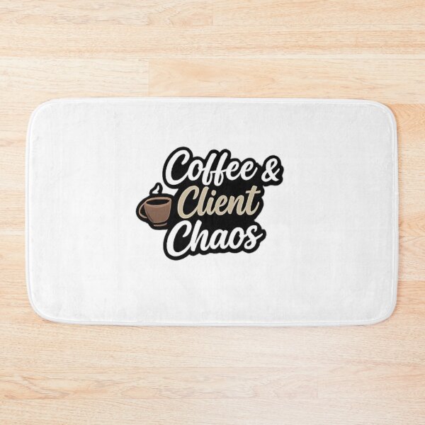 Item preview, Coffee and Client Chaos Funny Freelancer Quote designed and sold by Artbysarmina.