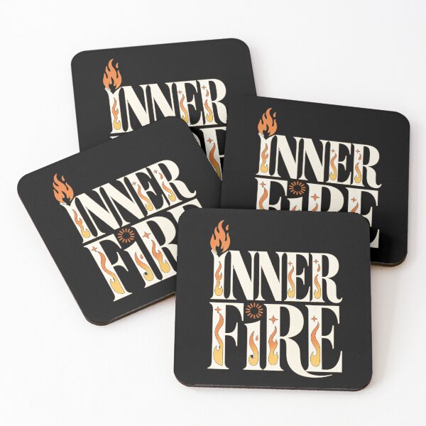Item preview, Typographic design of a motivational flame representing inner fire. Dark backgrounds. designed and sold by FusiTink.
