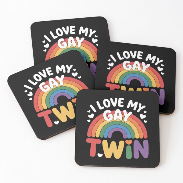 Item preview, LGBT Gay Men Pride Flag Rainbow Flag I Love My Gay Twin designed and sold by grounabslaninal.