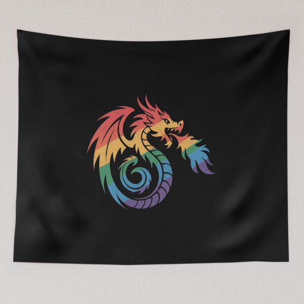 Item preview, LGBTQ Dragon With Rainbow Flame Pride designed and sold by grounabslaninal.