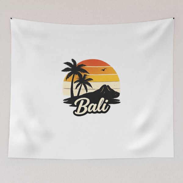 Item preview, Bali Sunset Tropical Vacation Retro Design designed and sold by Artbysarmina.