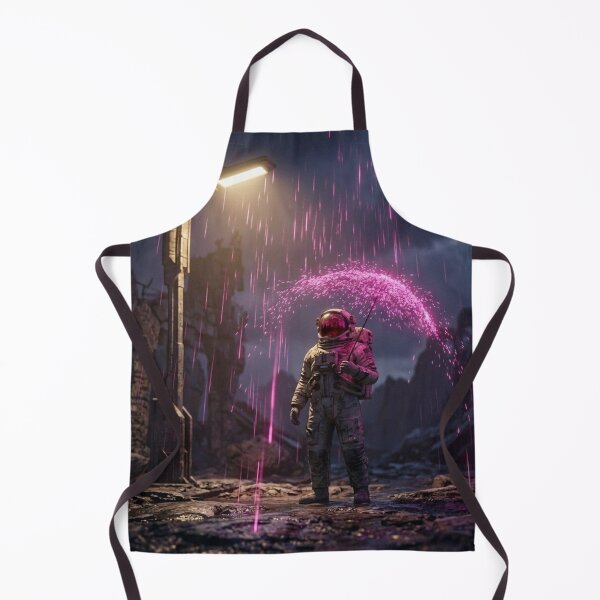 Item preview, Astronaut Under Neon Pink Rain: A Journey Through Stellar Ruins designed and sold by Archive Studio.