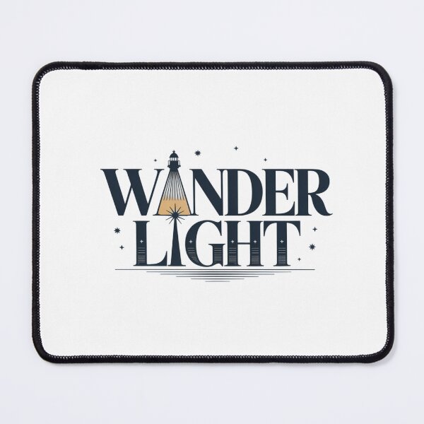Item preview, Wander Light, Lighthouse, Travel and Coastal Typographic Design designed and sold by FusiTink.
