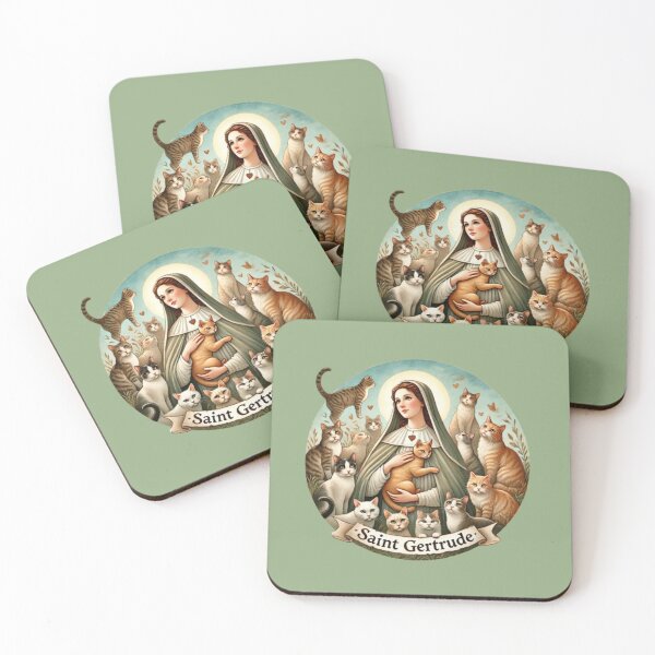 Item preview, Saint Gertrude Patron Saint of Cats designed and sold by SalterDesigns.