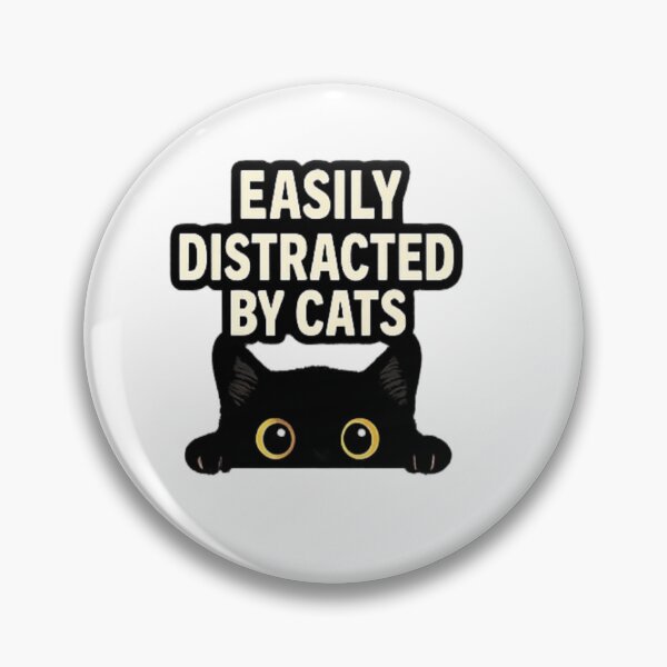 Item preview, Easily Distracted By Cats Funny Cat Lover Design designed and sold by Artbysarmina.