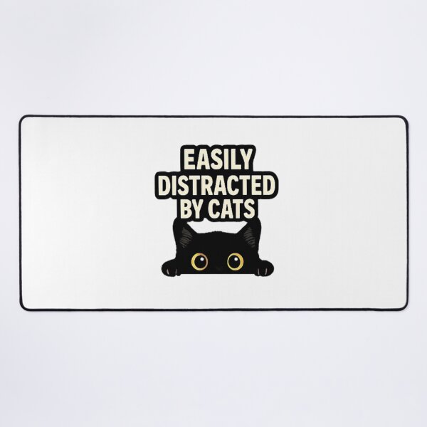 Item preview, Easily Distracted By Cats Funny Cat Lover Design designed and sold by Artbysarmina.