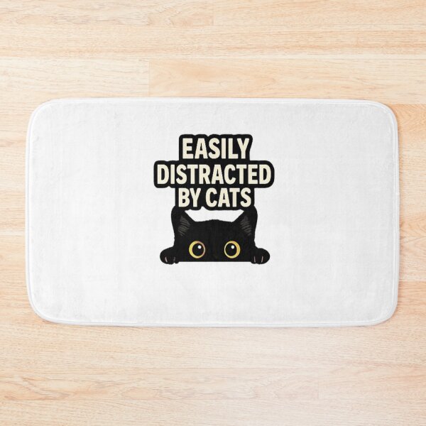 Item preview, Easily Distracted By Cats Funny Cat Lover Design designed and sold by Artbysarmina.