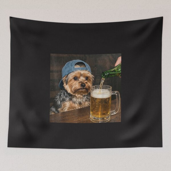 Item preview, Funny Yorkie Drinking Beer Meme Cute Yorkshire Terrier Party Dog designed and sold by kiralynstration.