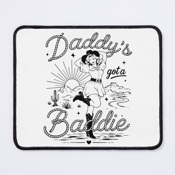 Item preview, Daddys Got A Baddie Funny Cowgirl Vintage Western Rodeo Design designed and sold by kiralynstration.