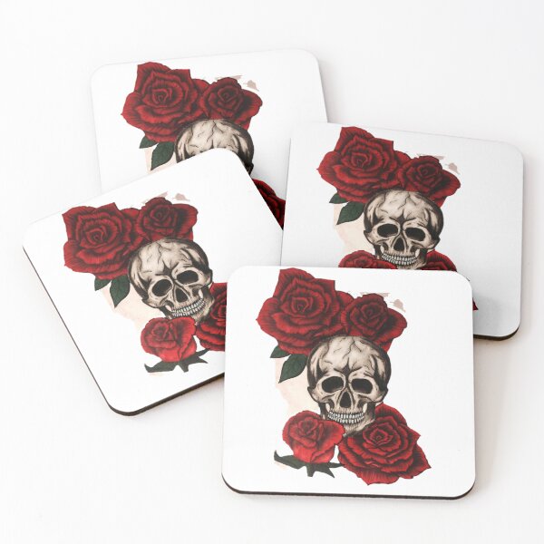 Item preview, Dark Romance Charcoal Skull and Roses – Gothic Hand-Drawn Art designed and sold by Lauretius.