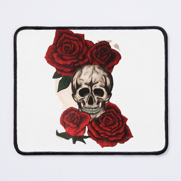 Item preview, Dark Romance Charcoal Skull and Roses – Gothic Hand-Drawn Art designed and sold by Lauretius.