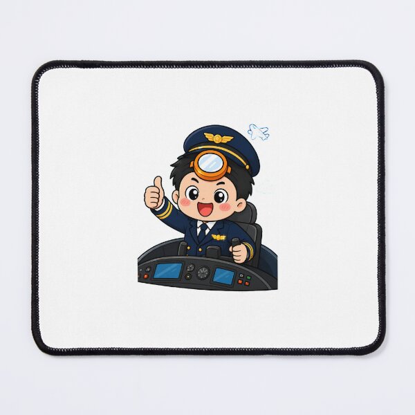 Item preview, KOREA HAENAM - Cute Chibi Pilot Cockpit Sticker designed and sold by KOREA-HAENAM.