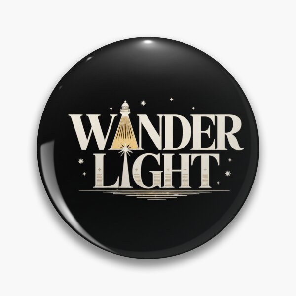 Artikelvorschau, Wander Light, Leuchtturm, Reise- und Küstenmotiv – typografisches Design. Dunkler Hintergrund. entworfen und verkauft von FusiTink.