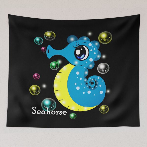 Item preview, Colorful Bubble Seahorse designed and sold by Shirley cute art .