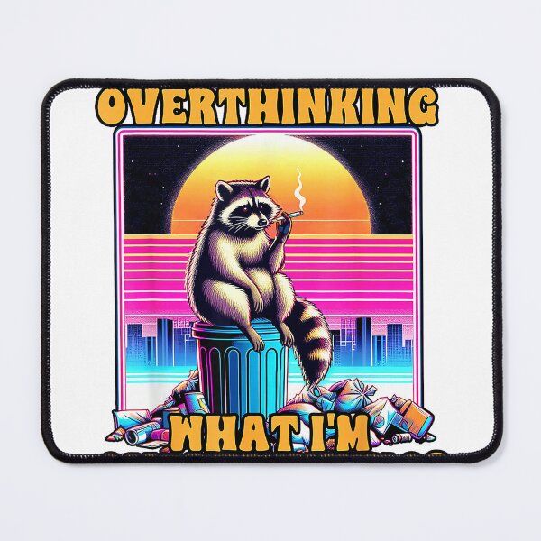 Item preview, Anxiety Racoon Are You Overthinking What I'm Overthinking T-Shirt designed and sold by RKdrawings.