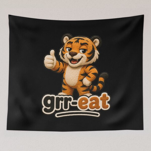 Item preview, Grr Eat Funny Tiger Pun designed and sold by IGLCreative.