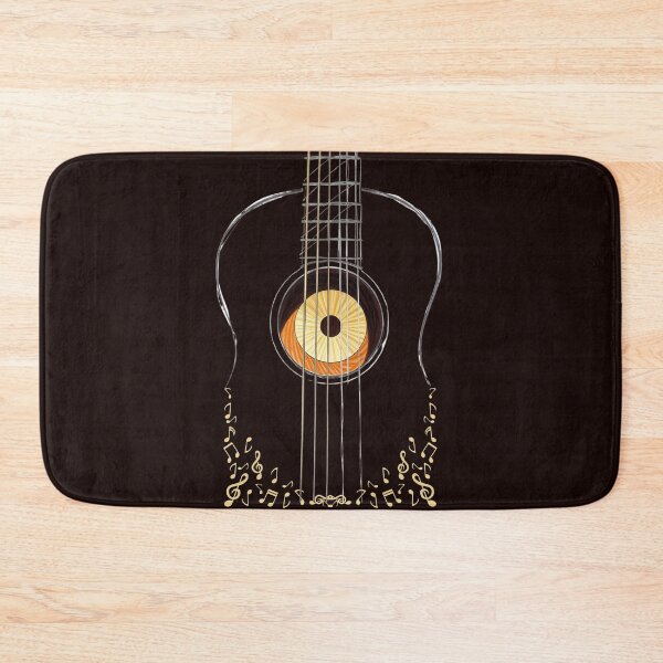 Item preview, Acoustic Guitar Music Notes – Elegant Music Lover Art designed and sold by M22--.