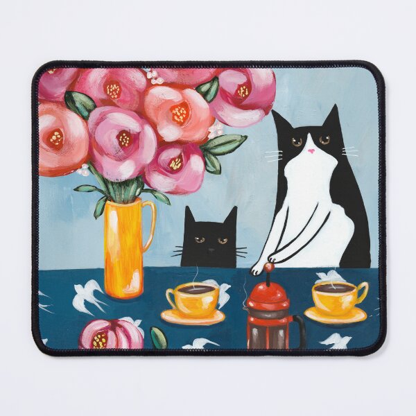 Item preview, French Press Coffee Cats designed and sold by KilkennyCat Art.