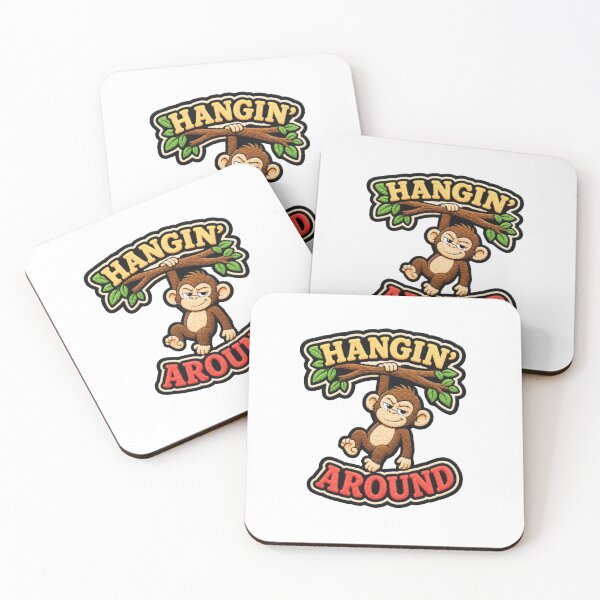 Item preview, Hangin Around Funny Monkey Pun designed and sold by IGLCreative.