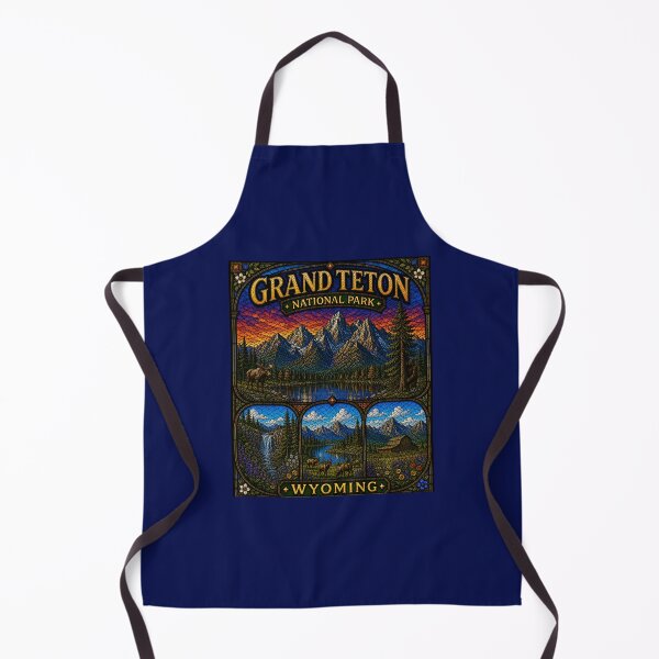 Item preview, Grand Teton National Park Stained-Glass Mosaic designed and sold by Swanny's Custom T-shirt and Gift Designs.