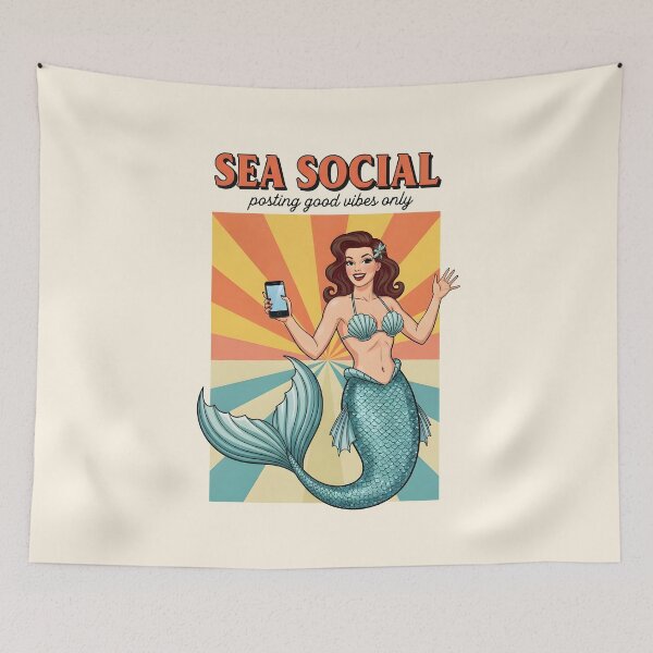 Item preview, Sea Social – Posting Good Vibes Only designed and sold by Sea Gem.