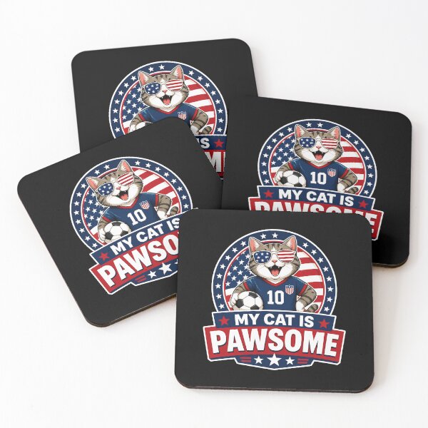 Item preview, Soccer Cat in Red, White and Blue designed and sold by MimsTees.