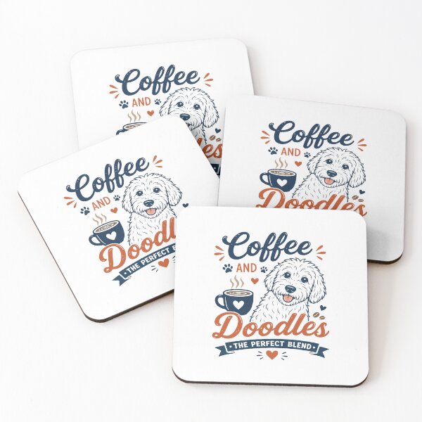 Item preview, Coffee and Doodles Funny Goldendoodle Dog Lover Retro Design designed and sold by kiralynstration.