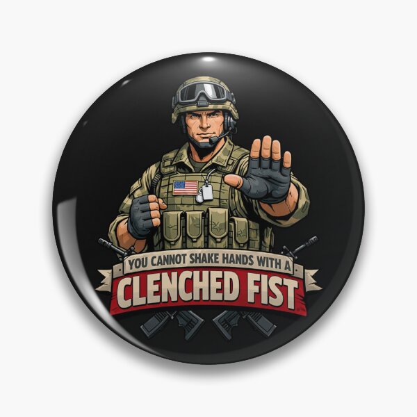 Artikelvorschau, Geballte Faust, Soldat, taktisches Militärzitat entworfen und verkauft von Tsugraf Designs.