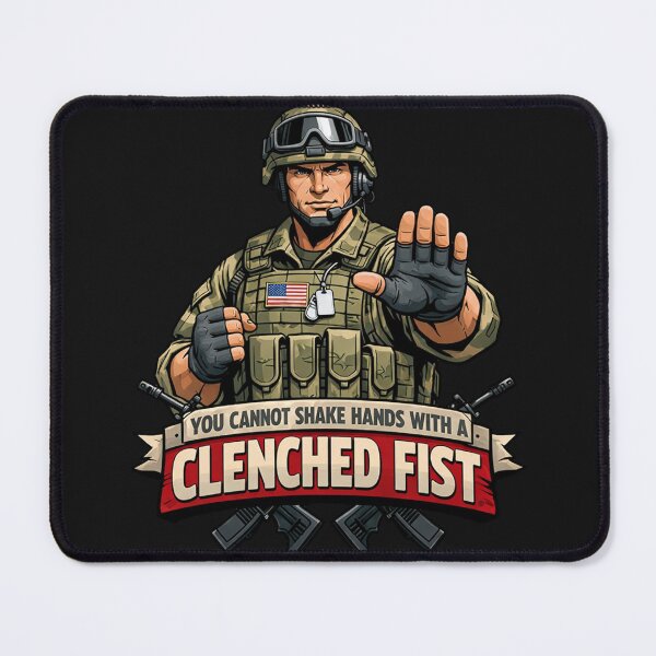 Item preview, Clenched Fist Soldier Tactical Military Quote designed and sold by Tsugraf Designs.