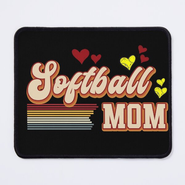 Item preview, Retro Softball Mom Hearts Tee designed and sold by LashondaGreen89.