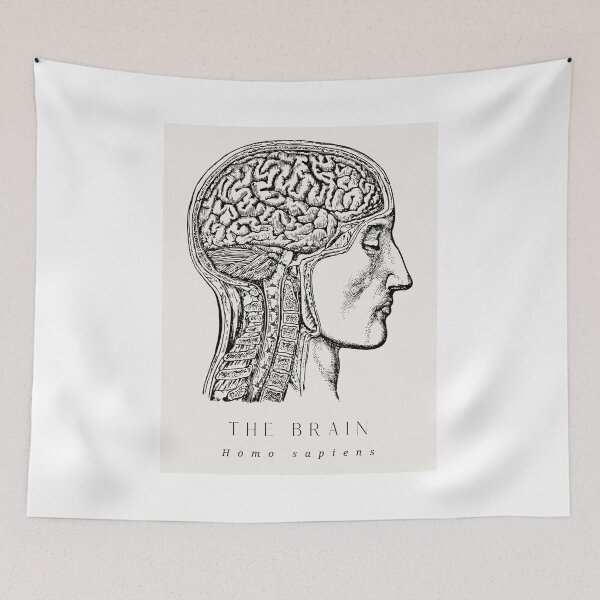 Item preview, The Brain Vintage Anatomical/Medical Art designed and sold by GhostlyWorld.