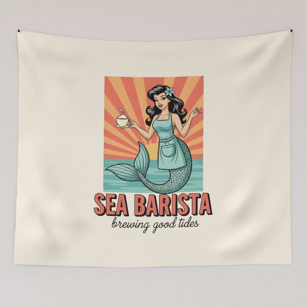 Item preview, Sea Barista – Brewing Good Tides designed and sold by Sea Gem.