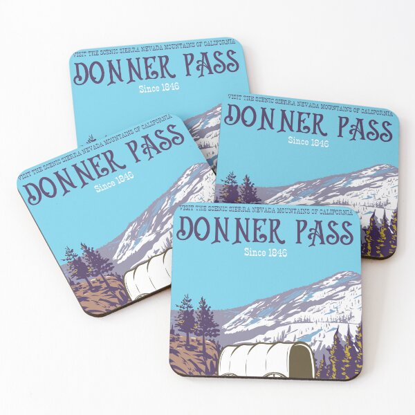 Item preview, Donner Pass, California Midcentury Modern Travel Poster Style designed and sold by GhostlyWorld.