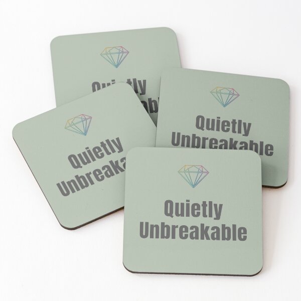 Item preview, Quietly Unbreakable – Strength Quote Minimalist Design designed and sold by AmoebaPress.