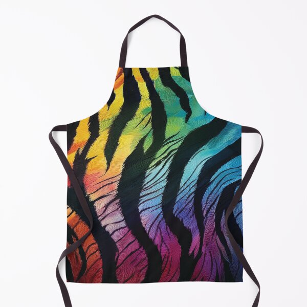 Item preview, Rainbow zebra animal stripe pattern with black,  rainbow colors wild animal print eclectic abstract style,  vibrant colorful tiger stripes animal skin texture  designed and sold by navitalidesign.