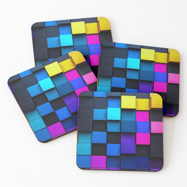 Item preview, Neon Cube Grid Abstract Design designed and sold by NizuCaCi.