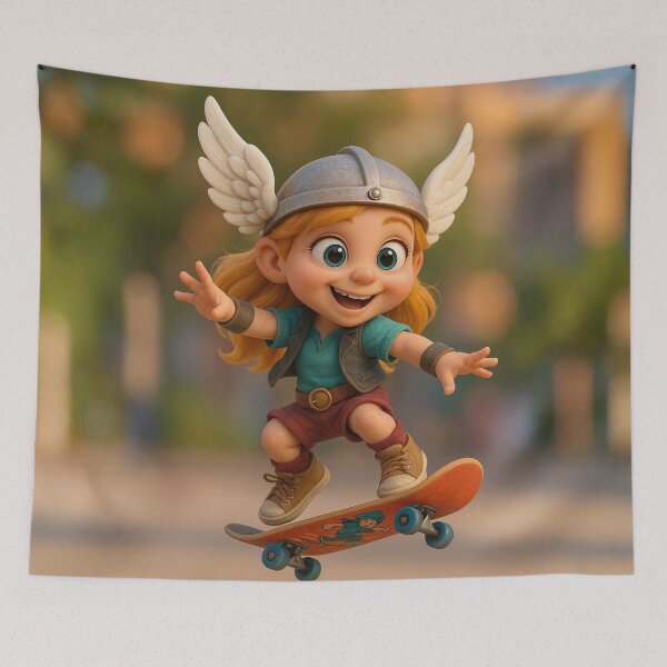 Item preview, Skater Valkyrie Girl designed and sold by Sillytoe.