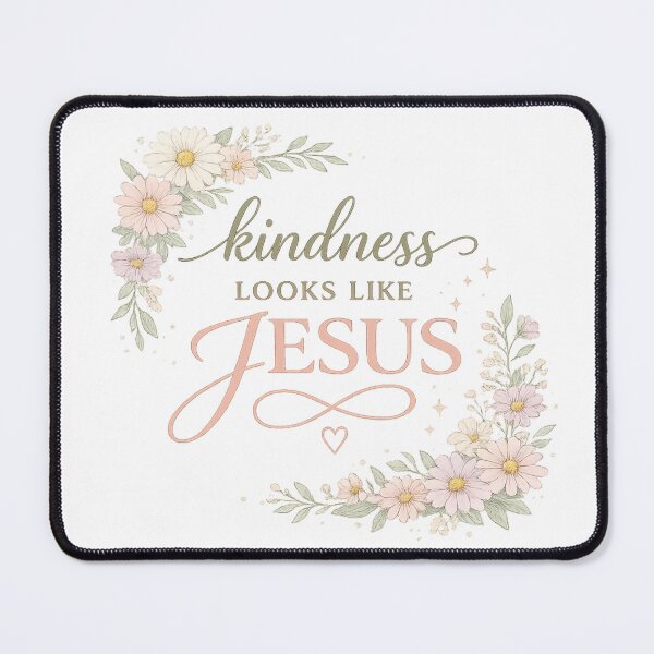 Item preview, Kindness Looks Like Jesus – Floral Christian Faith Design designed and sold by SoulThread Studio.