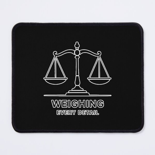 Item preview, Weighing Every Detail Minimal Law Scales Design designed and sold by ImaginedSpace7.