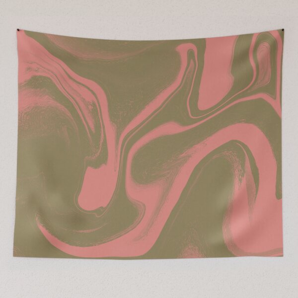 Item preview, Terracotta and Dusty Rose Abstract Fluid Marble designed and sold by CaramelCo.