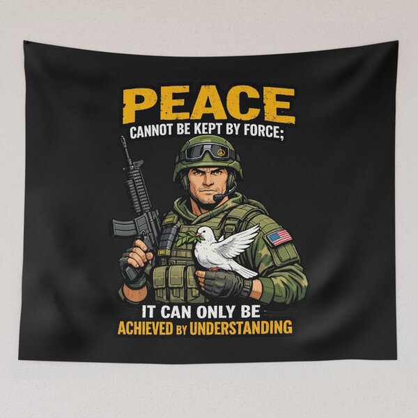 Item preview, Peace Achieved by Understanding Soldier Dove Design designed and sold by Tsugraf Designs.