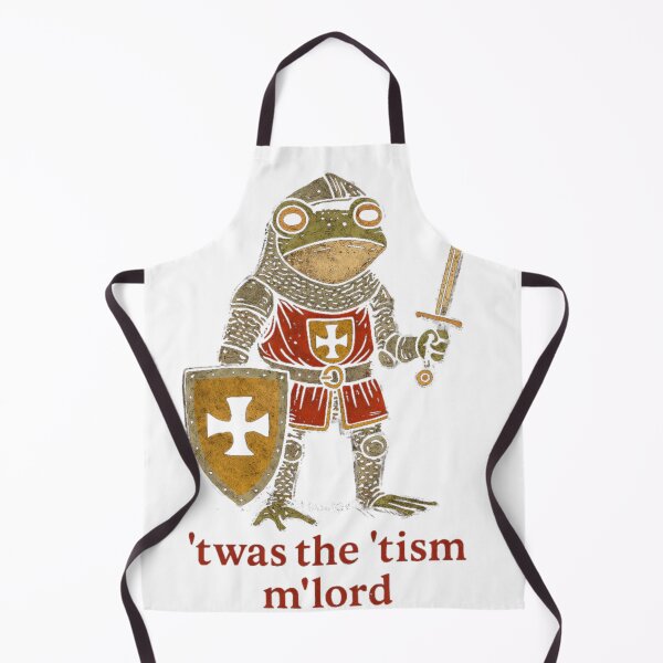 Item preview, Funny Medieval Frog Knight Twas The Tism Mlord Vintage Meme Art designed and sold by MiALopezArt.