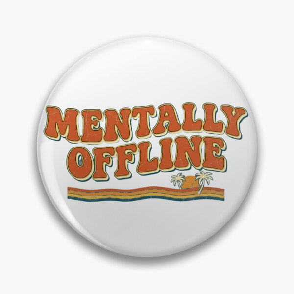 Item preview, Mentally Offline Retro 70s Distressed Style T-Shirt designed and sold by AidaAviles.