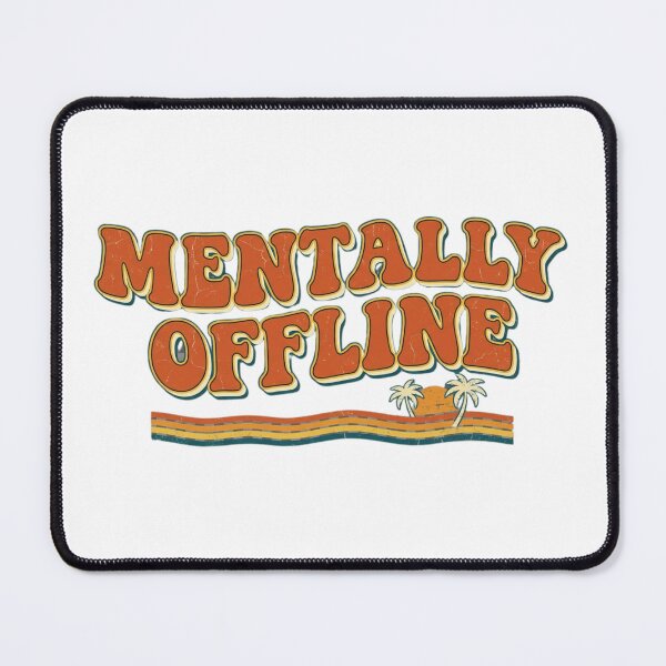 Item preview, Mentally Offline Retro 70s Distressed Style T-Shirt designed and sold by AidaAviles.