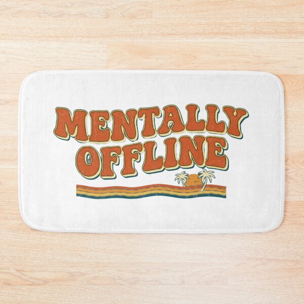 Item preview, Mentally Offline Retro 70s Distressed Style T-Shirt designed and sold by AidaAviles.