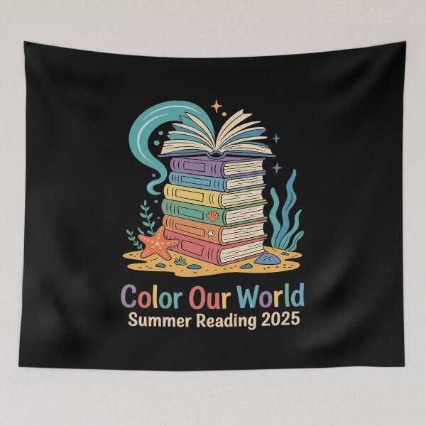 Item preview, Color Our World Summer Reading 2025 Flower Beach Book Lover designed and sold by VanguardSkull.